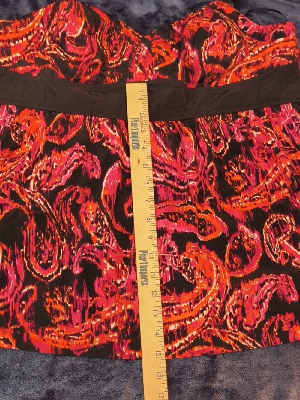 Elle Black Camisole with Pink & Orange Paisley Print - Picture 12 of 15
